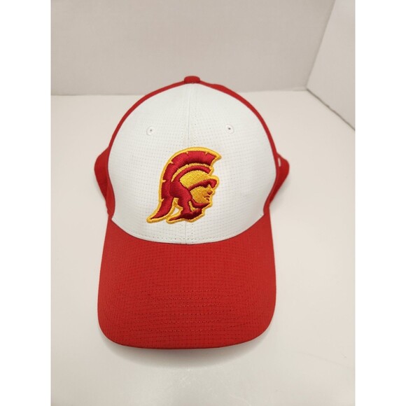 USC Trojans Hat Cap Fitted L/XL NCAA College Football Under Armour Red White - Picture 1 of 5